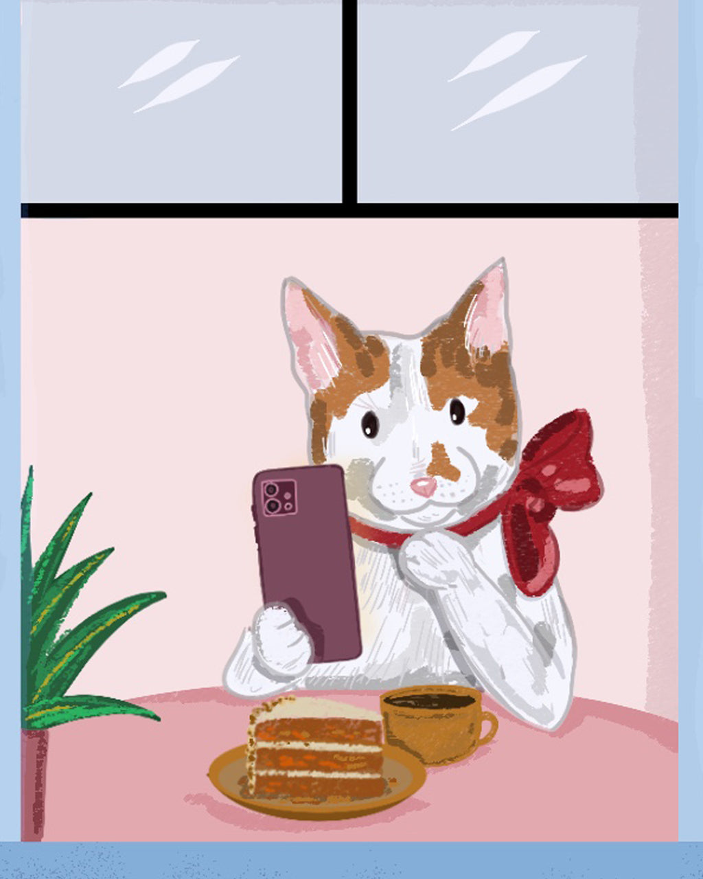 Ilustración invidual digital sencilla